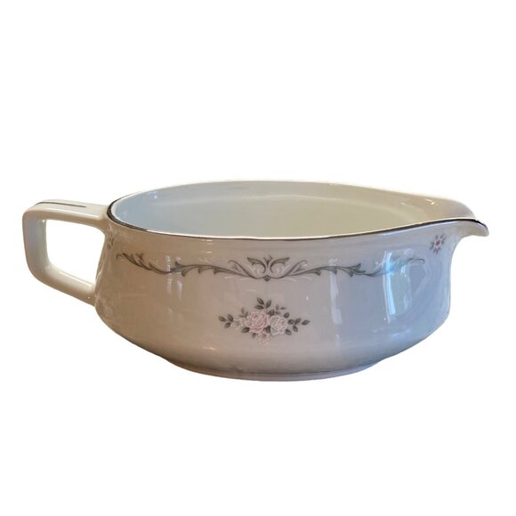 Signature Collection Fine China Gravy Boat w/ Handle Petite Bouquet Japan - Picture 3 of 7